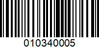 Barcode for 010340005