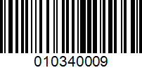 Barcode for 010340009