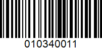 Barcode for 010340011