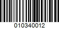 Barcode for 010340012