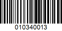 Barcode for 010340013