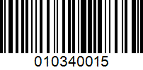 Barcode for 010340015