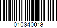 Barcode for 010340018