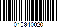 Barcode for 010340020