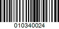 Barcode for 010340024