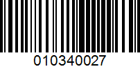 Barcode for 010340027