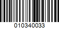 Barcode for 010340033