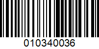 Barcode for 010340036