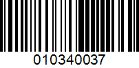 Barcode for 010340037