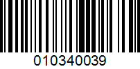 Barcode for 010340039