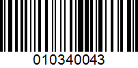 Barcode for 010340043