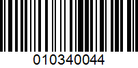 Barcode for 010340044