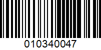 Barcode for 010340047