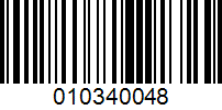 Barcode for 010340048