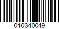 Barcode for 010340049