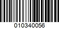 Barcode for 010340056