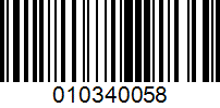 Barcode for 010340058