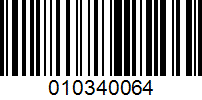 Barcode for 010340064