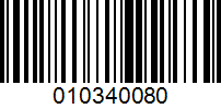 Barcode for 010340080