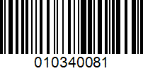 Barcode for 010340081