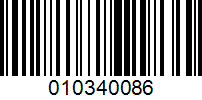 Barcode for 010340086