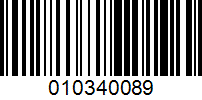 Barcode for 010340089