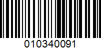 Barcode for 010340091