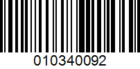 Barcode for 010340092