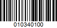 Barcode for 010340100