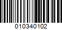 Barcode for 010340102