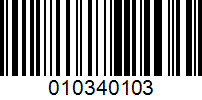 Barcode for 010340103