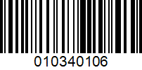 Barcode for 010340106