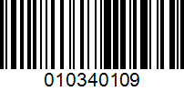 Barcode for 010340109