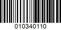 Barcode for 010340110