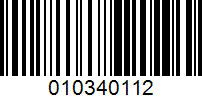 Barcode for 010340112