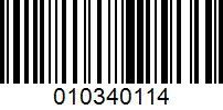 Barcode for 010340114