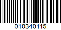 Barcode for 010340115