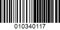 Barcode for 010340117