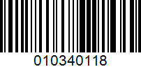 Barcode for 010340118