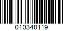 Barcode for 010340119