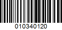 Barcode for 010340120