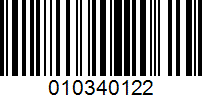 Barcode for 010340122