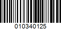 Barcode for 010340125