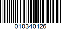 Barcode for 010340126