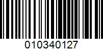Barcode for 010340127