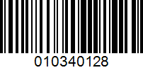 Barcode for 010340128