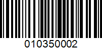 Barcode for 010350002