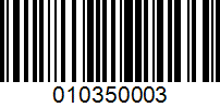 Barcode for 010350003