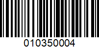 Barcode for 010350004