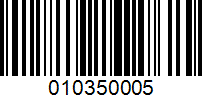 Barcode for 010350005